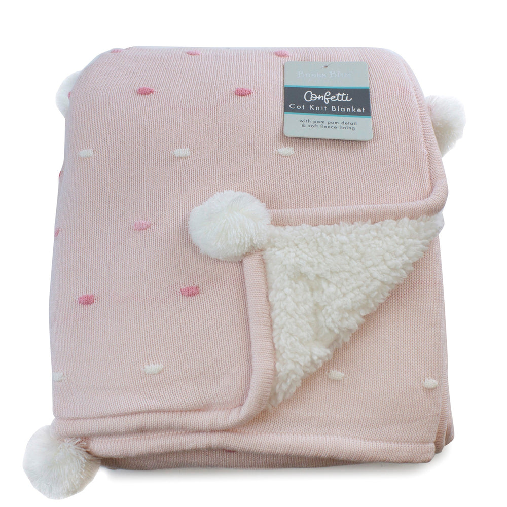 Bubba Blue Confetti Cot Knit Blanket