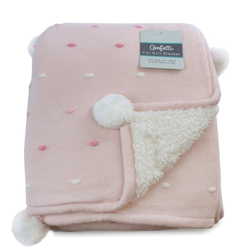 Bubba Blue Confetti Cot Knit Blanket
