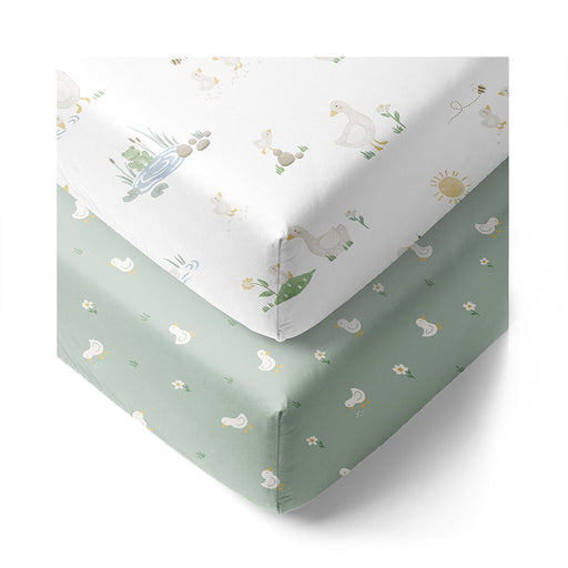 Living Textiles 2 Pack Jersey Cot Fitted Sheets