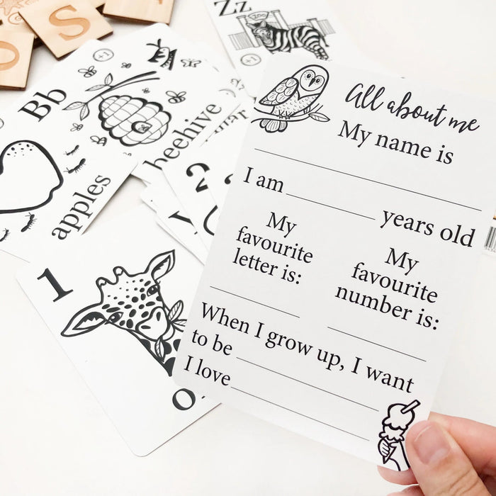One Chew Three Alphabet & Number Flash Cards