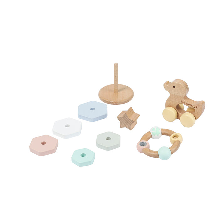 Everearth Wooden Baby Gift Set