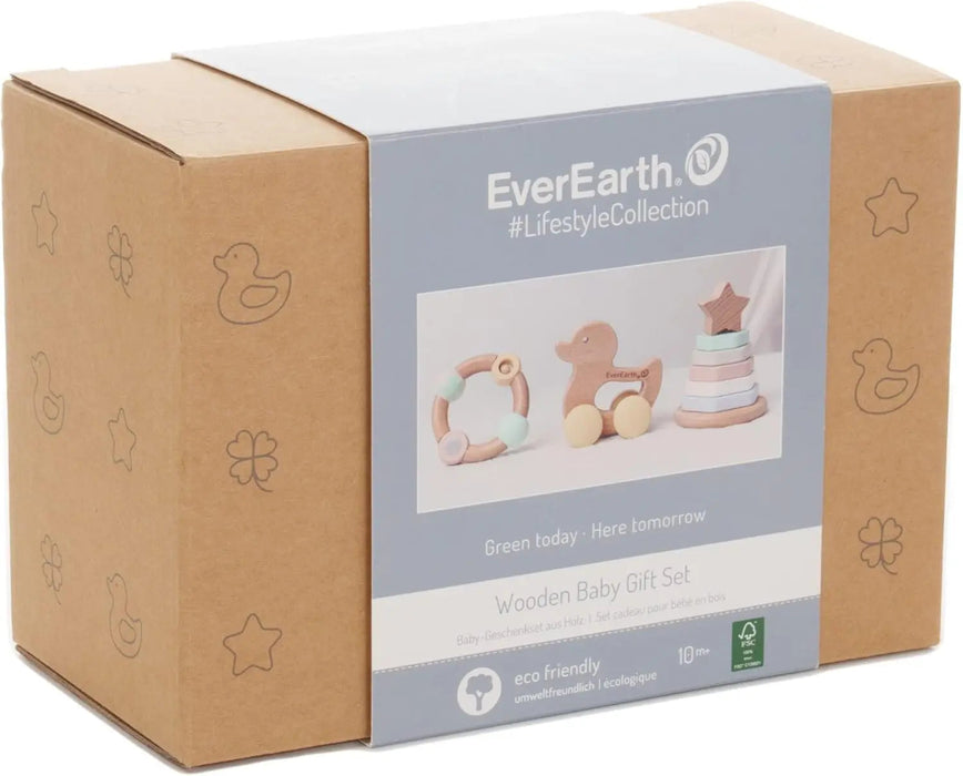 Everearth Wooden Baby Gift Set