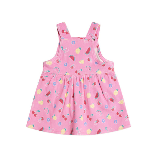 Huxbaby Pink Fruit Emoji Pinafore Dress