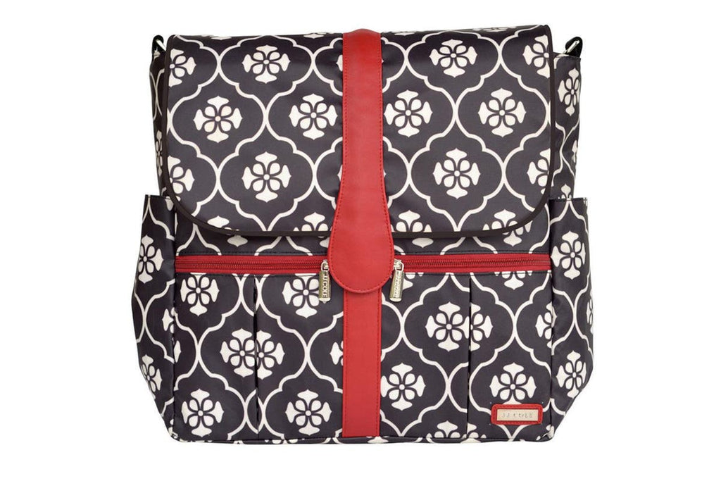 JJ Cole Black Floret Backpack Diaper Bag — Baby Zone