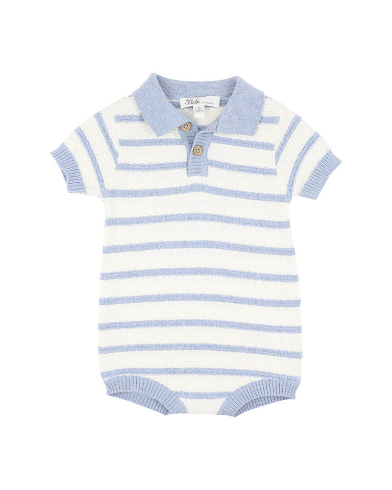 Bebe Brady Knitted Polo Romper
