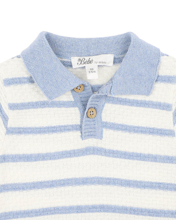 Bebe Brady Knitted Polo Romper