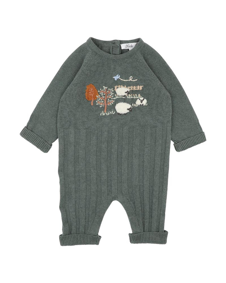 Bebe Hunter Farm Knitted Romper