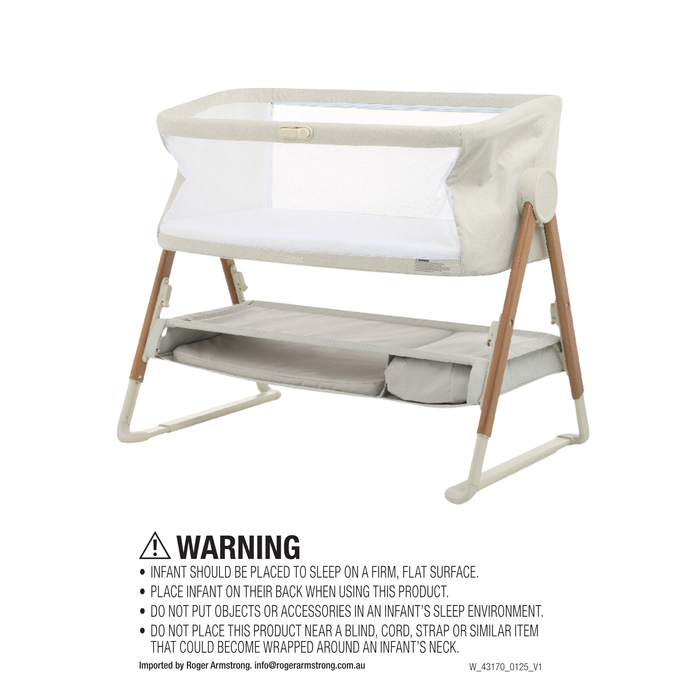 Mamas & Papas Lua v2 Bedside Crib