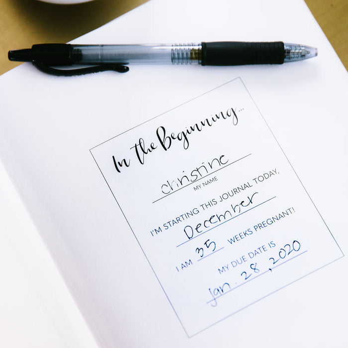 Pearhead Linen Pregnancy Journal