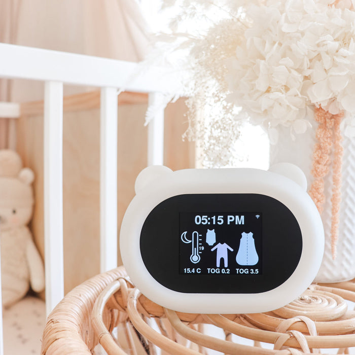 Sleep Like Goldilocks Baby Sleepwear Guide, Night Light & Thermometer