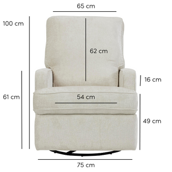 il Tutto Quinn Recliner Glider Nursery Chair - Ex Display