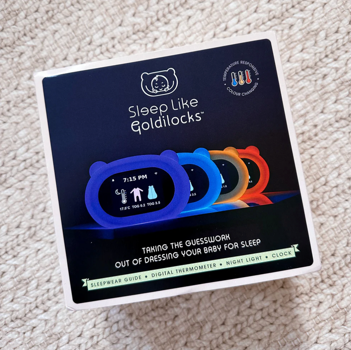 Sleep Like Goldilocks Baby Sleepwear Guide, Night Light & Thermometer