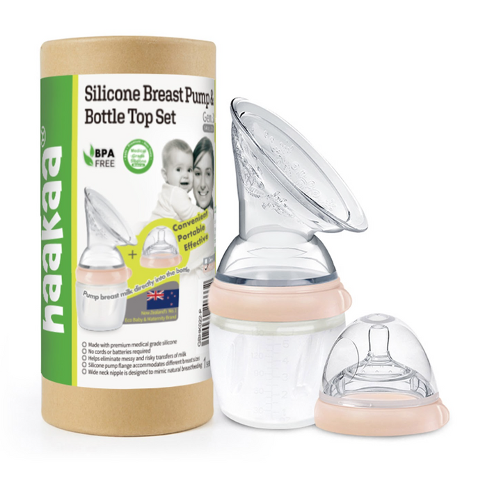 Haakaa Generation 3 Silicone Breast Pump & Bottle Top Set 160ml