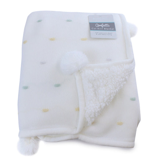 Bubba Blue Confetti Cot Knit Blanket