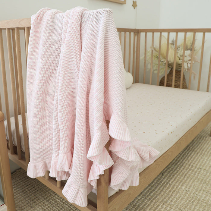Snuggle Hunny Ruffle Knit Organic Blanket