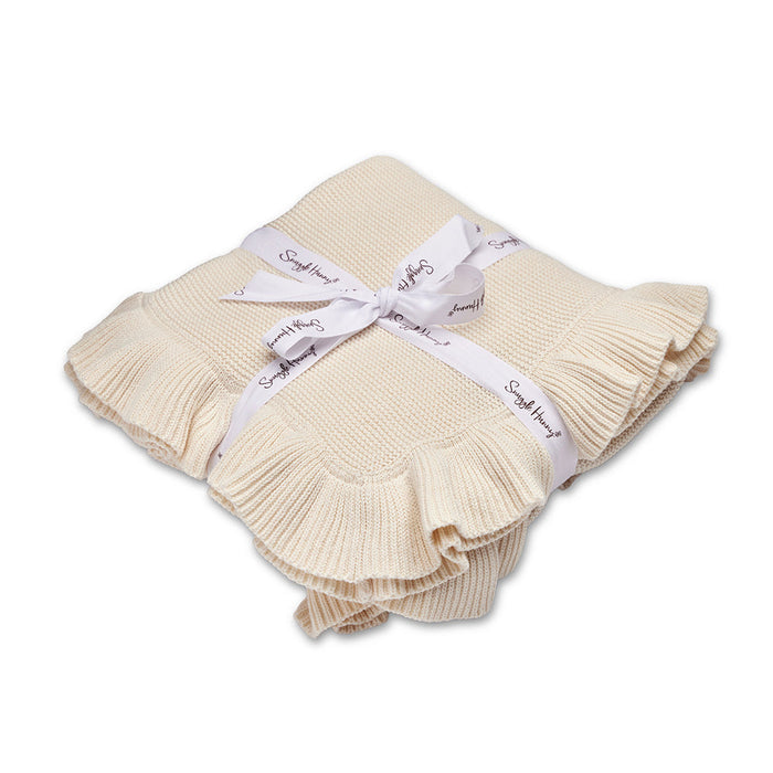 Snuggle Hunny Ruffle Knit Organic Blanket