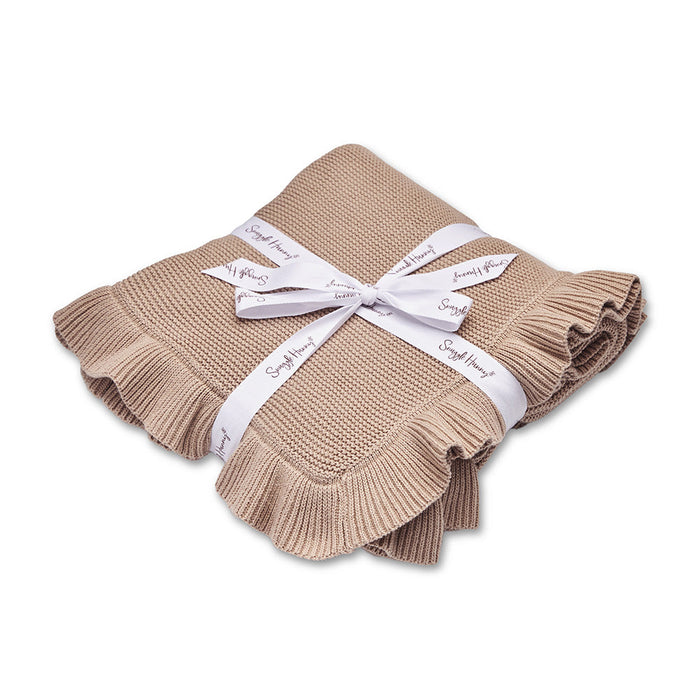Snuggle Hunny Ruffle Knit Organic Blanket