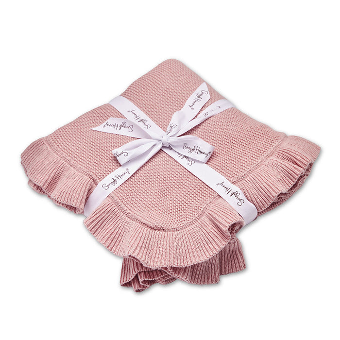 Snuggle Hunny Ruffle Knit Organic Blanket