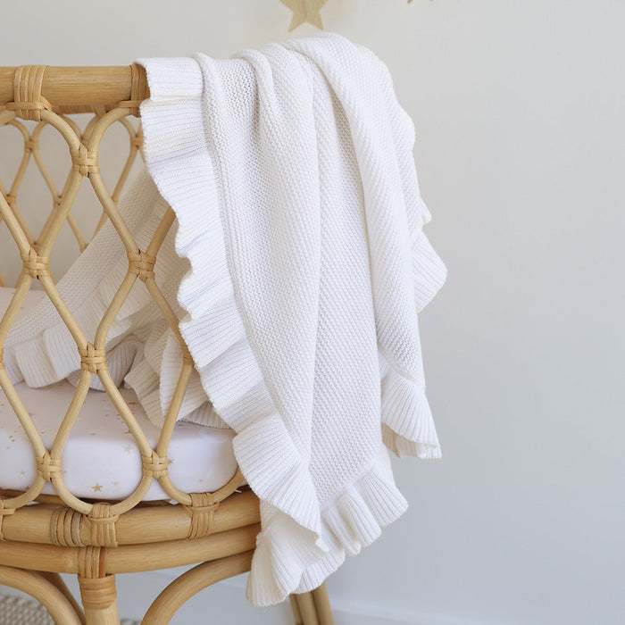 Snuggle Hunny Ruffle Knit Organic Blanket