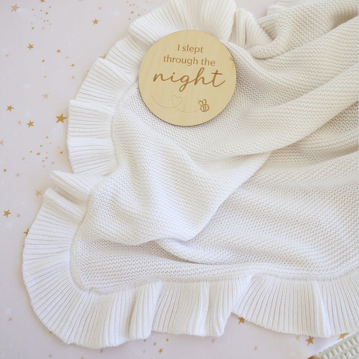 Snuggle Hunny Ruffle Knit Organic Blanket