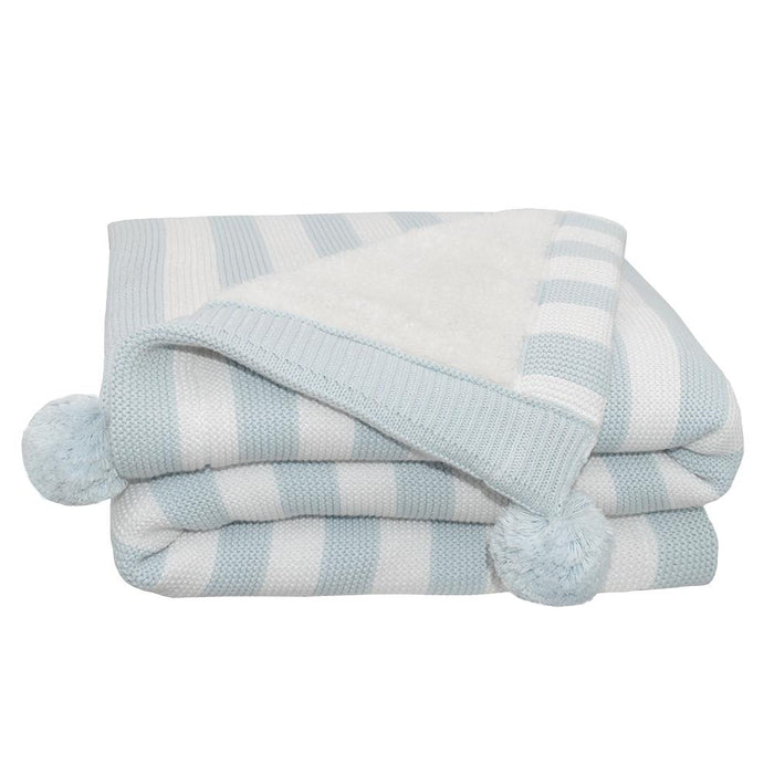 Living Textiles Luxe Pompom Sherpa Blanket