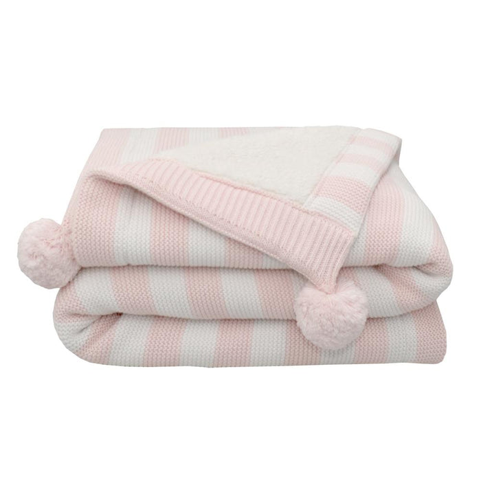 Living Textiles Luxe Pompom Sherpa Blanket