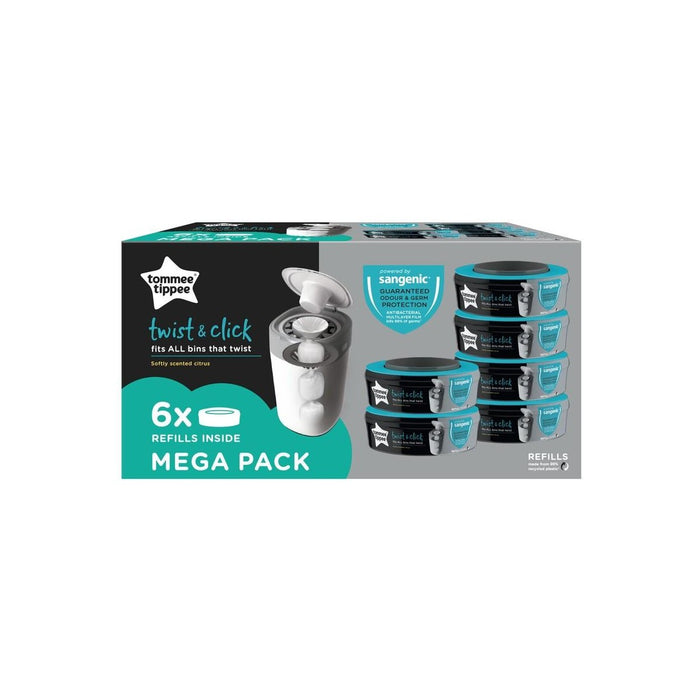Tommee Tippee Twist and Click Refill Cassettes 6 Pack